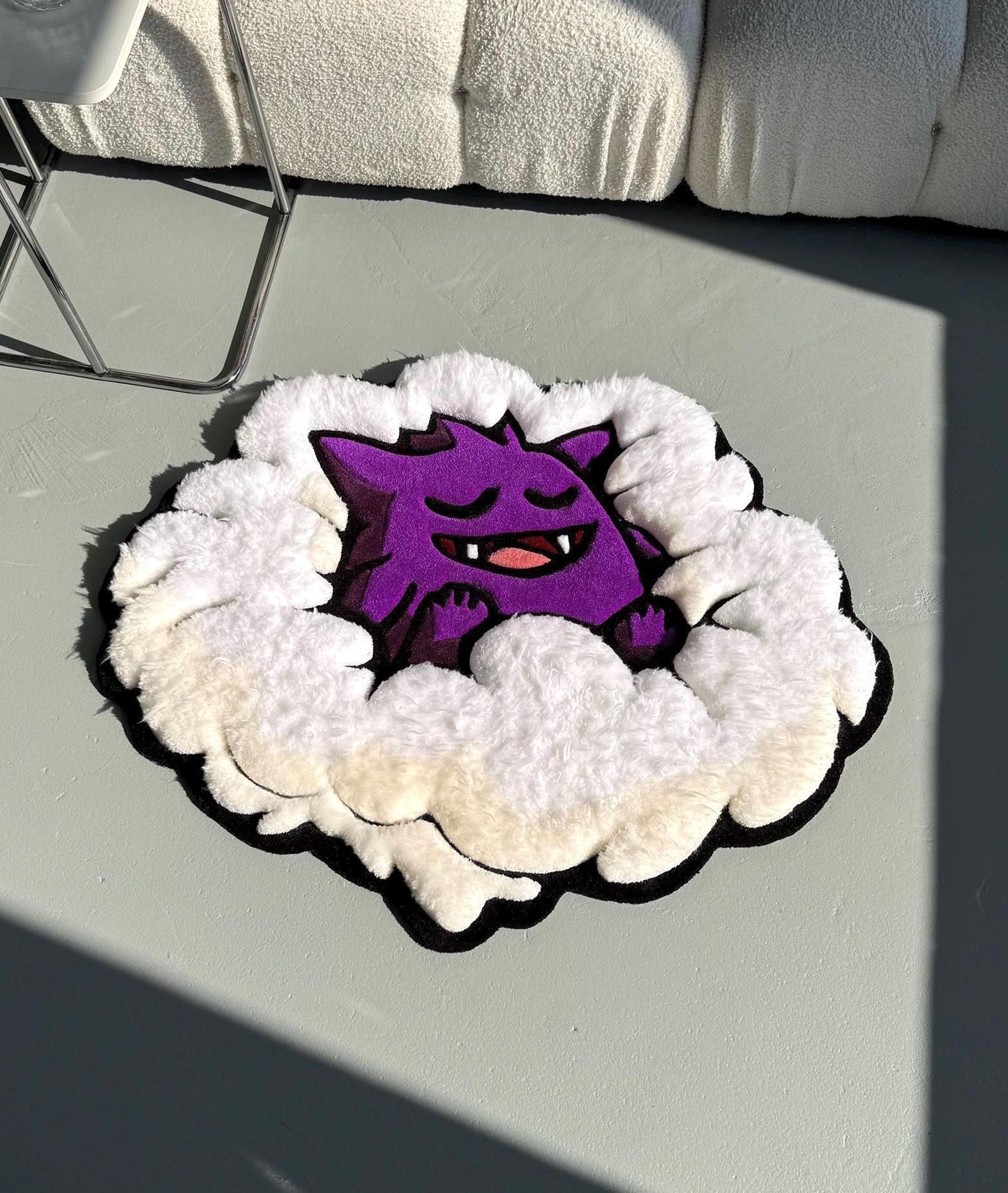 3D Tufted Cartoon Rug: Fluffy Clouds, Handmade Kids Decor