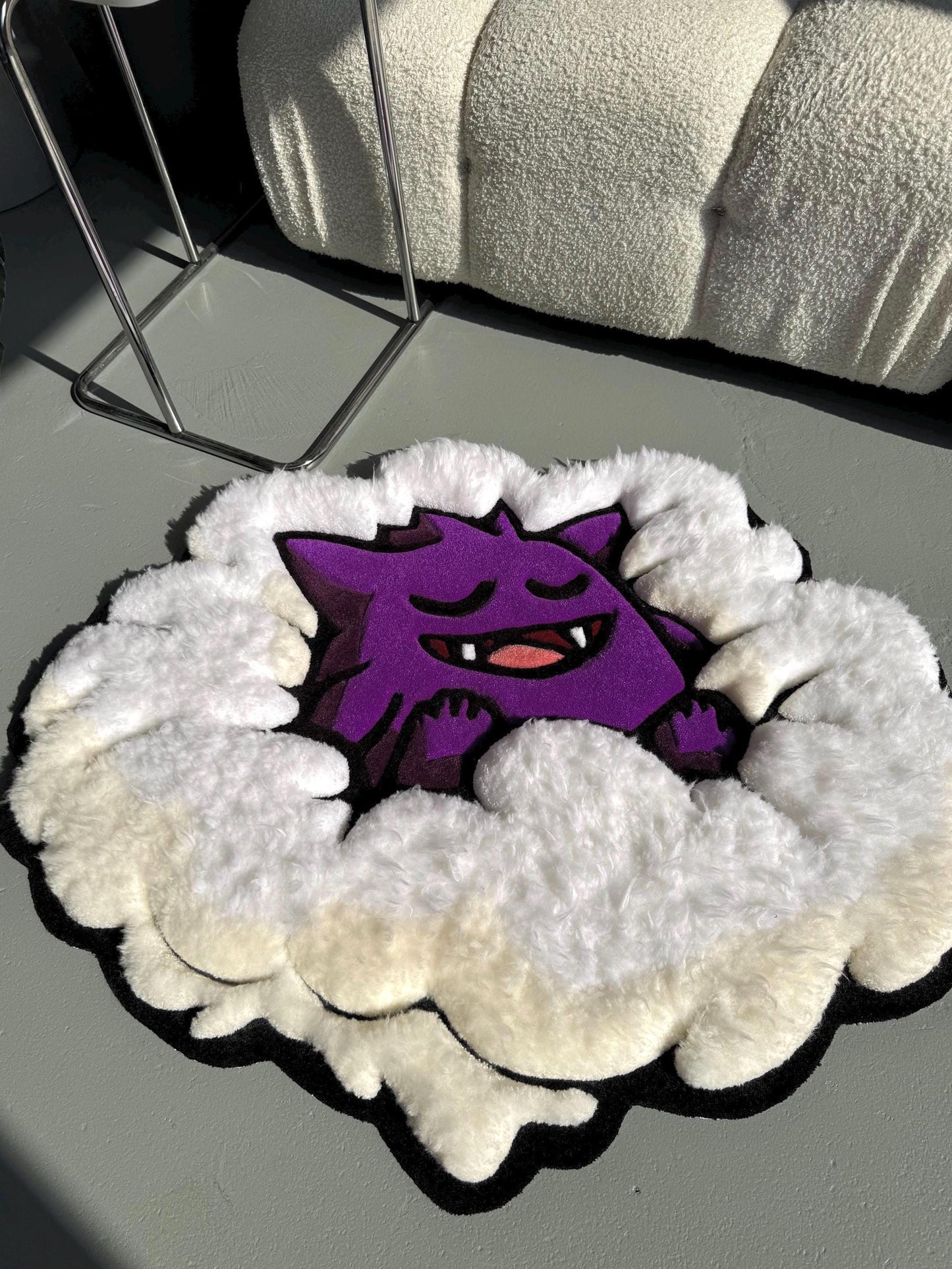 3D Tufted Cartoon Rug: Fluffy Clouds, Handmade Kids Decor