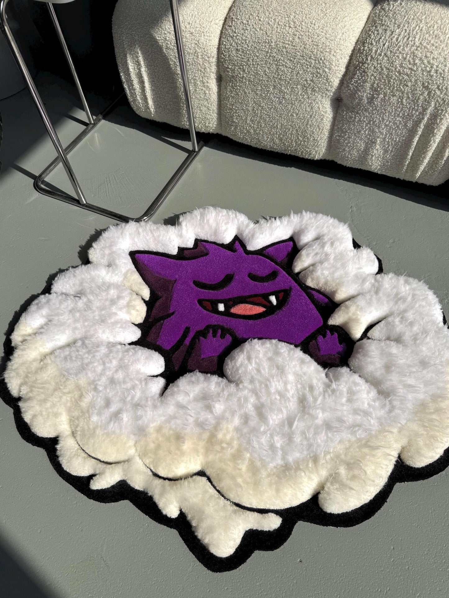 3D Tufted Cartoon Rug: Fluffy Clouds, Handmade Kids Decor