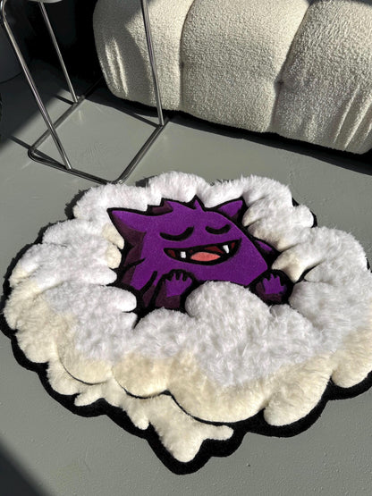 3D Tufted Cartoon Rug: Fluffy Clouds, Handmade Kids Decor