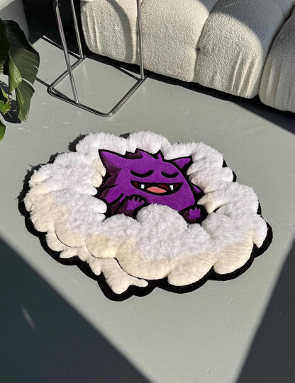 3D Tufted Cartoon Rug: Fluffy Clouds, Handmade Kids Decor