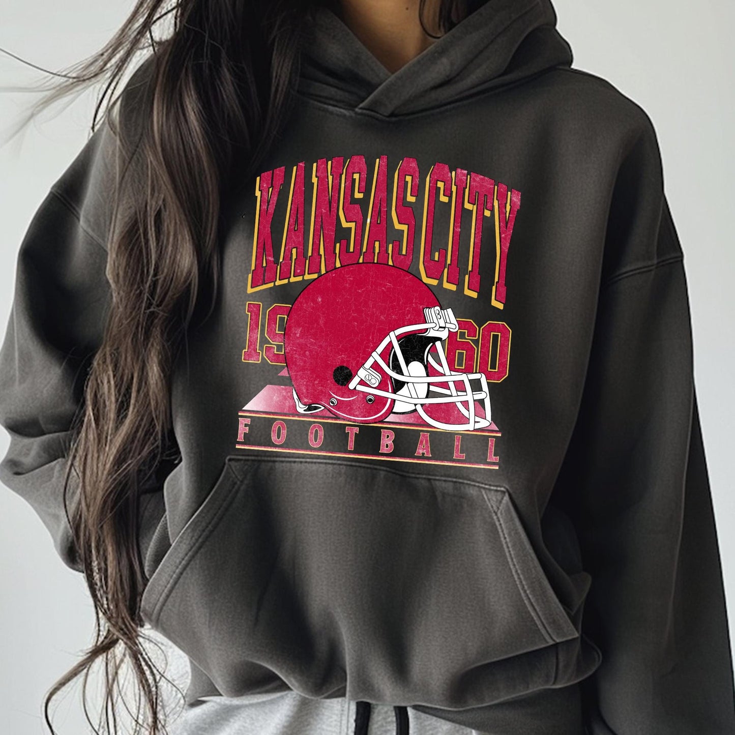 Vintage Kansas City Football 90s Style Shirt, Kansas City Football Crewneck Sweatshirt, Football Shirt, Kansas City Fan Gifts