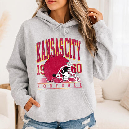 Vintage Kansas City Football 90s Style Shirt, Kansas City Football Crewneck Sweatshirt, Football Shirt, Kansas City Fan Gifts