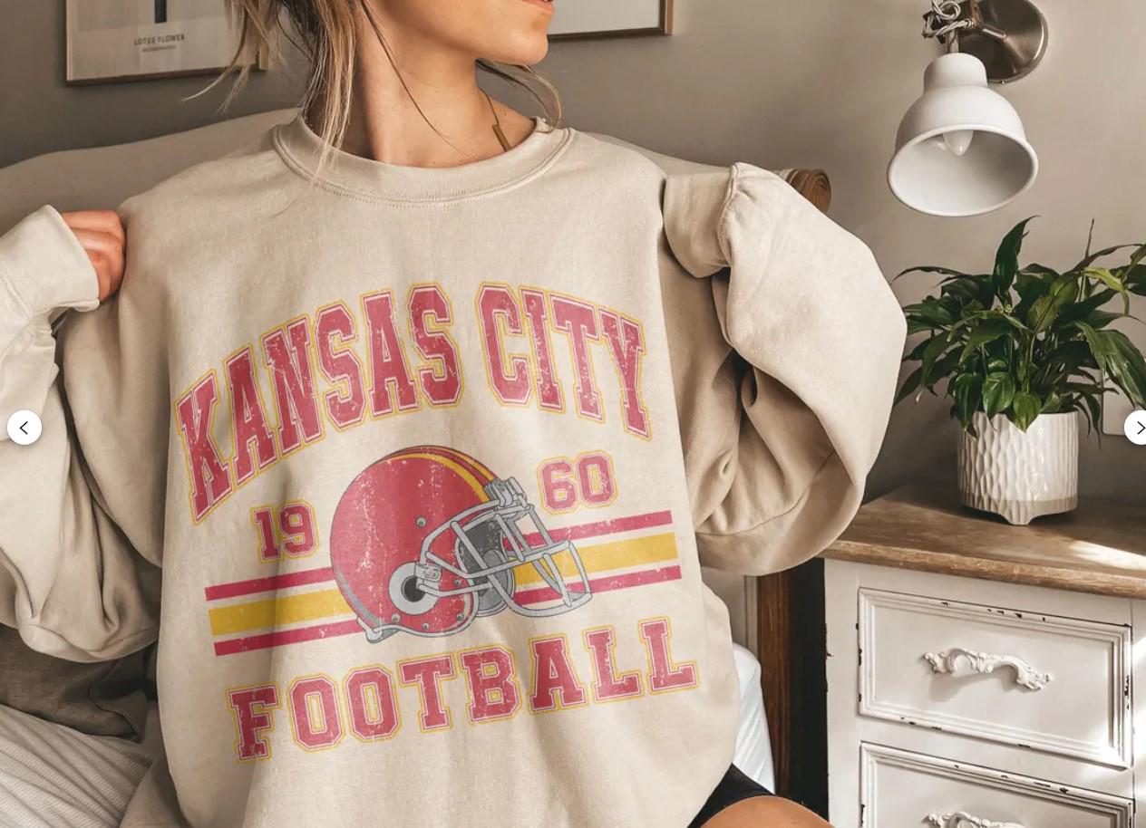 Kansas City Football Retro Style Shirt, Kansas City Football Crewneck Sweatshirt, Football Shirt, Kansas City Fan Gifts