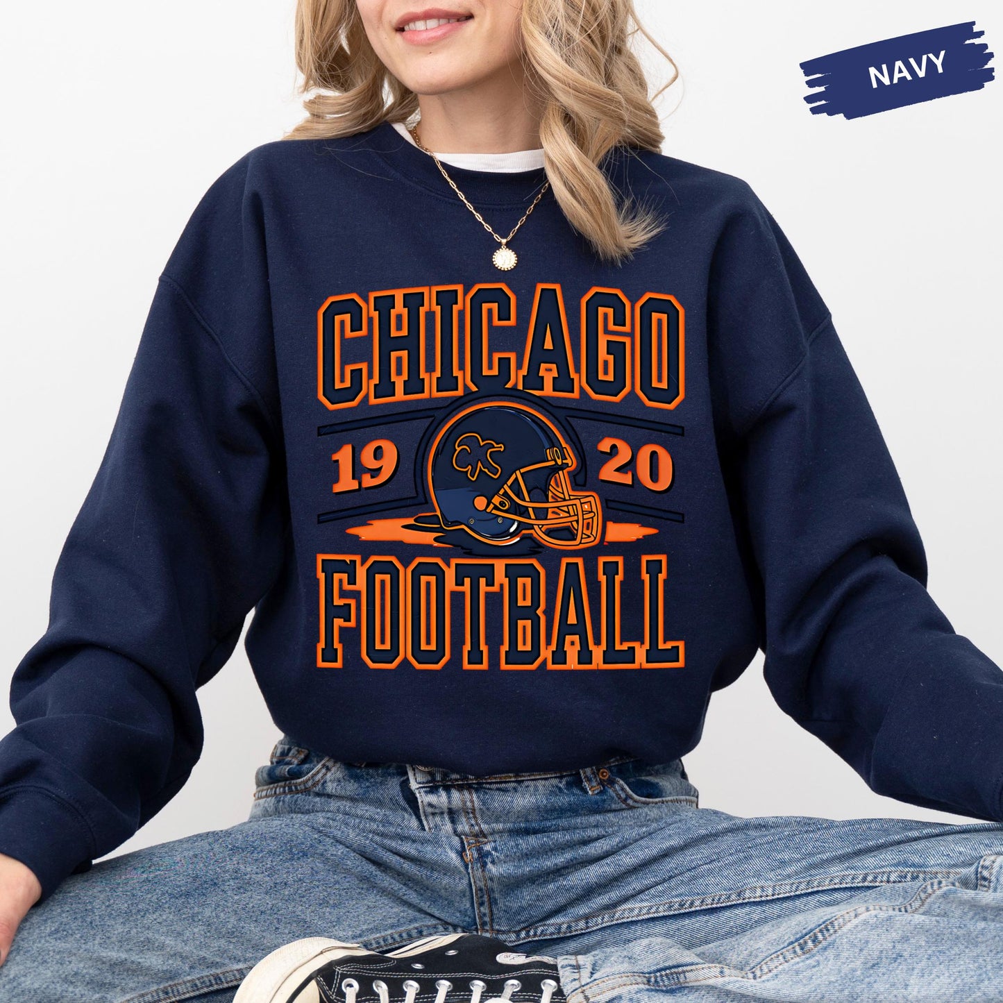 Chicago Football Sweatshirt, Unisex Game Day Crewneck, Chicago Sports Gear, Popular Bear Shirts, Gifts For Her,Chicago Bear Fan Gift