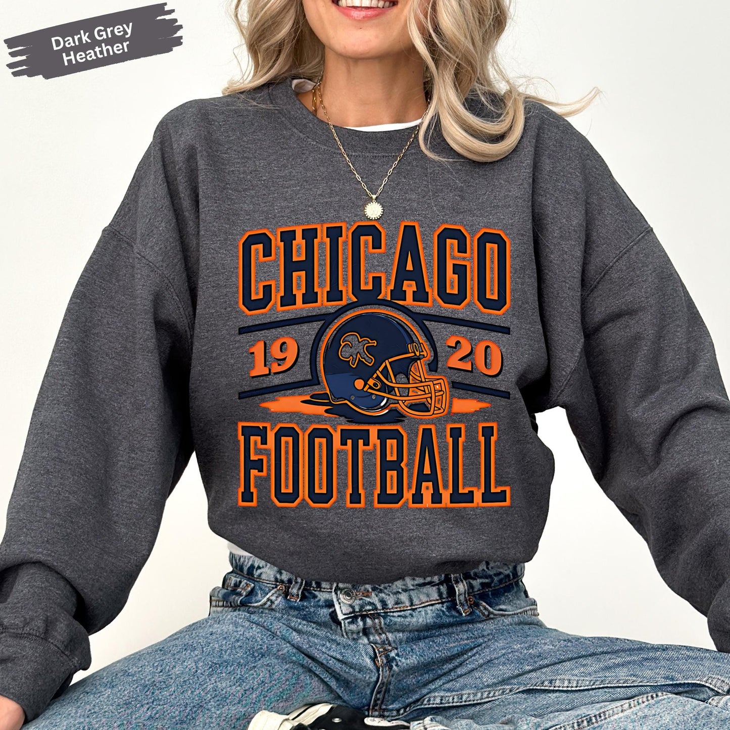 Chicago Football Sweatshirt, Unisex Game Day Crewneck, Chicago Sports Gear, Popular Bear Shirts, Gifts For Her,Chicago Bear Fan Gift