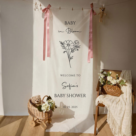 Fabric Baby Shower Sign, Baby Shower Welcome Sign, Custom Baby Shower Sign, Hello Baby Sign, Baby Shower Decorations, Oh Baby Welcome Sign