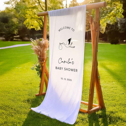 Welcome Sign for Baby Shower, Personalized Fabric Baby Shower Sign, Custom Baby Shower Sign, Custom Baby Shower Decor