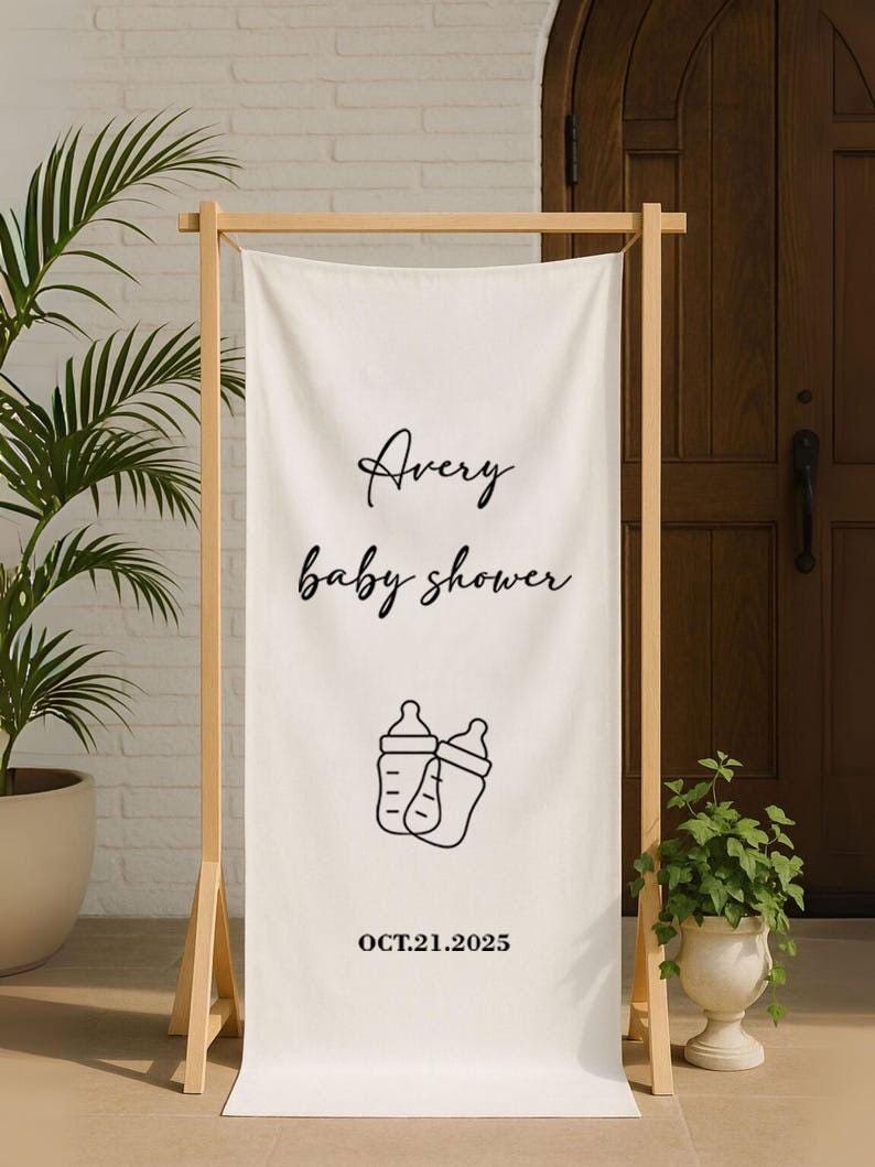 Custom Baby Shower Welcome Sign, Editable Printable Baby Shower Decoration, Modern Minimalist Baby Shower Party Sign,Custom Baby Shower Sign