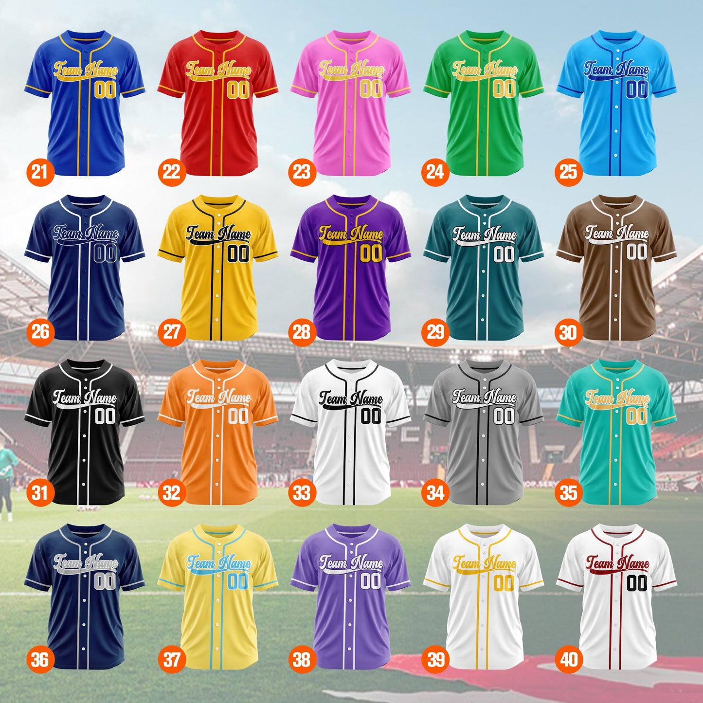 Custom baseball uniform personalized jersey custom name and number game day jerseys baseball button down tops gift for baseball fans