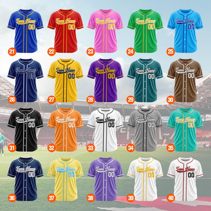 Custom baseball uniform personalized jersey custom name and number game day jerseys baseball button down tops gift for baseball fans