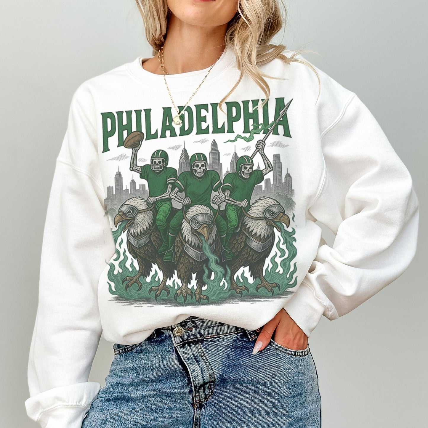Vintage Philadelphia Eagles Sweatshirt, Retro Philly Football Crewneck, Old School Game Day Apparel, Philly Fan Shirt