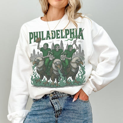 Vintage Philadelphia Eagles Sweatshirt, Retro Philly Football Crewneck, Old School Game Day Apparel, Philly Fan Shirt