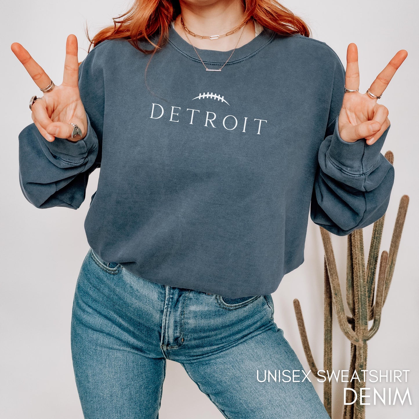 Detroit Football Retro 90s Style Sweatshirt, Game Day Shirt, Detroit Football Shirt, Sunday Football Shirt, Detroit Crewneck Tee