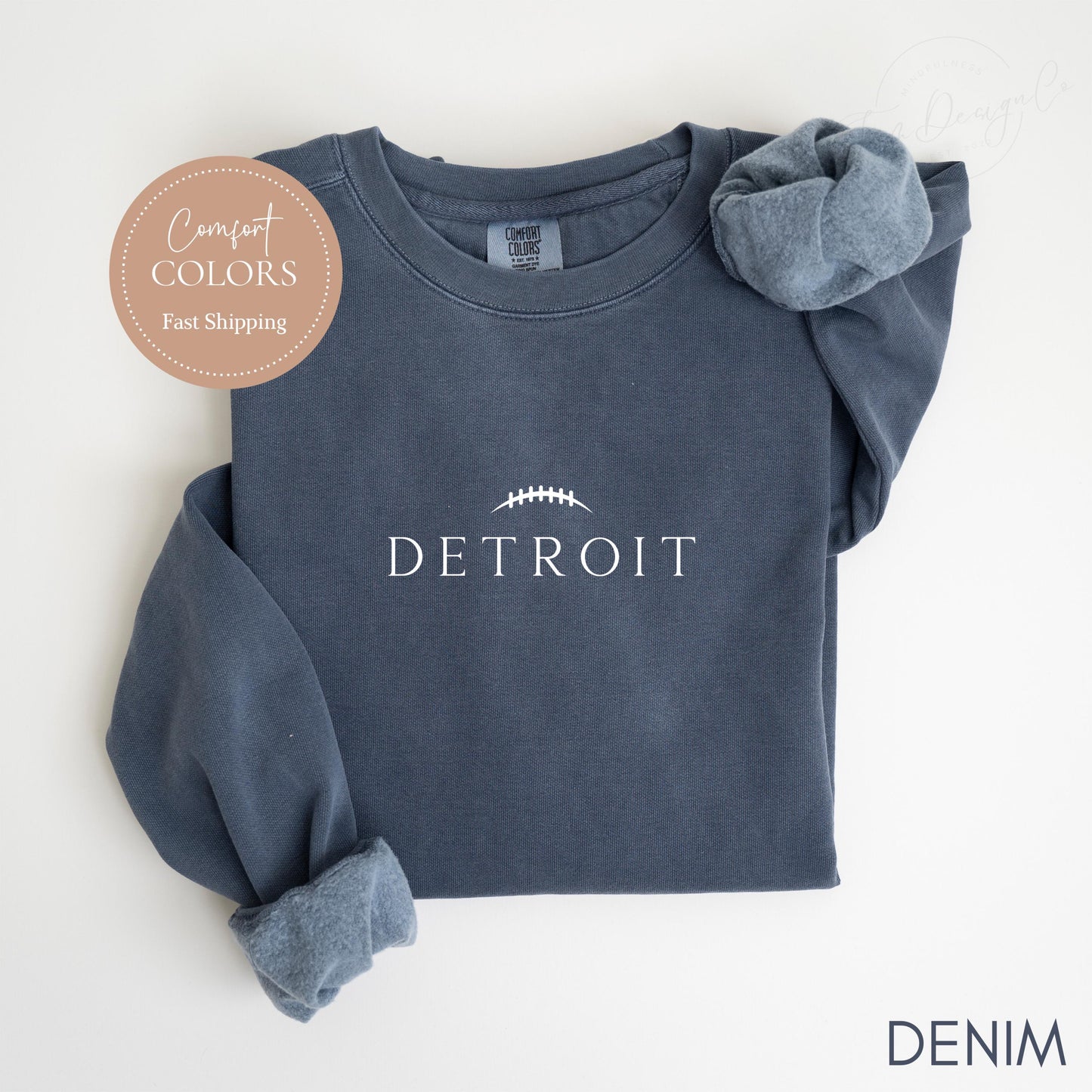 Detroit Football Retro 90s Style Sweatshirt, Game Day Shirt, Detroit Football Shirt, Sunday Football Shirt, Detroit Crewneck Tee