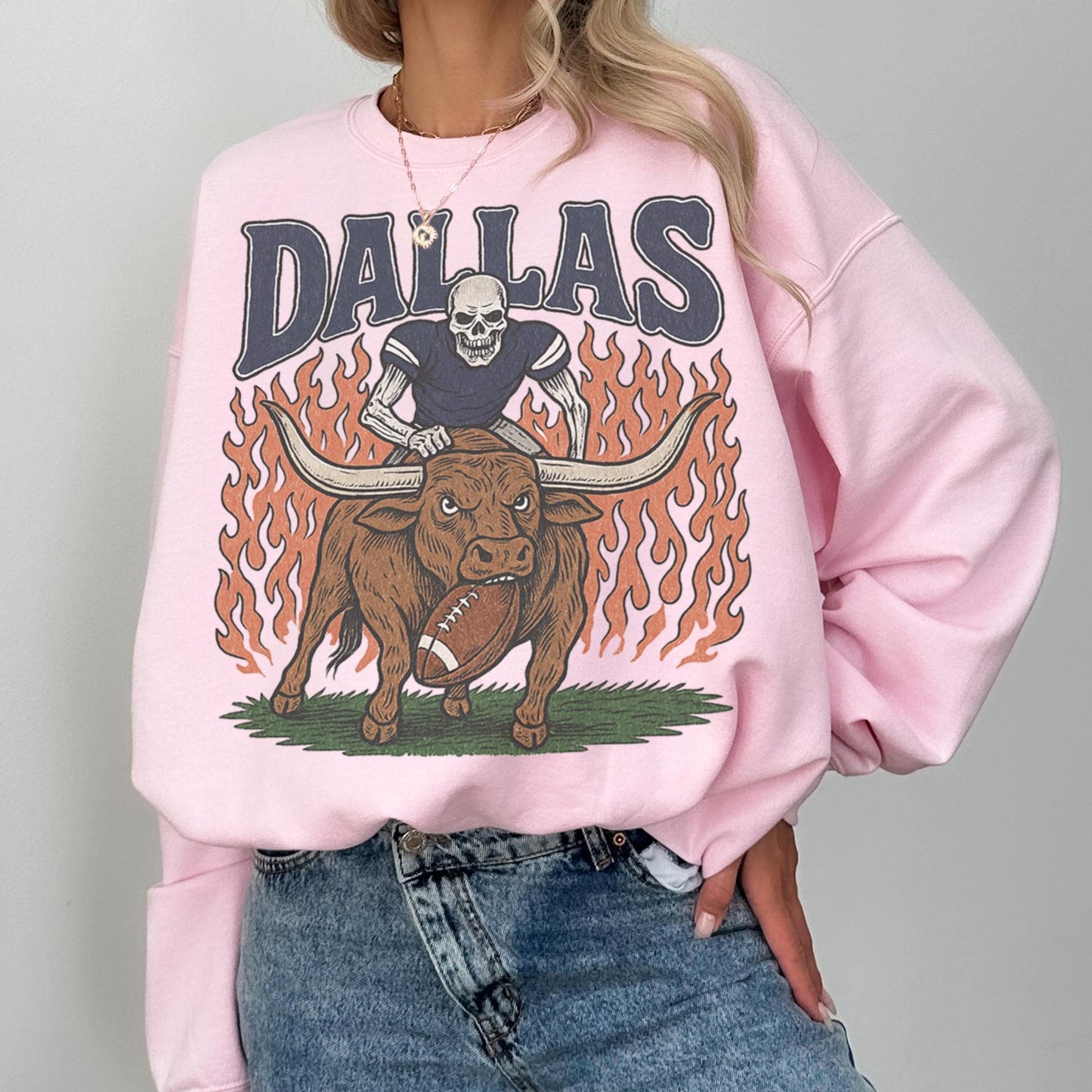 Vintage Dallas Cowboys Sweatshirt, Retro Football Crewneck, Old School Football Fan Apparel, Sunday Game Day Shirt