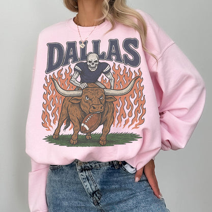 Vintage Dallas Cowboys Sweatshirt, Retro Football Crewneck, Old School Football Fan Apparel, Sunday Game Day Shirt