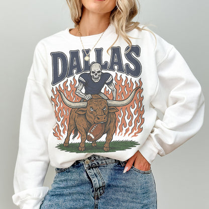 Vintage Dallas Cowboys Sweatshirt, Retro Football Crewneck, Old School Football Fan Apparel, Sunday Game Day Shirt