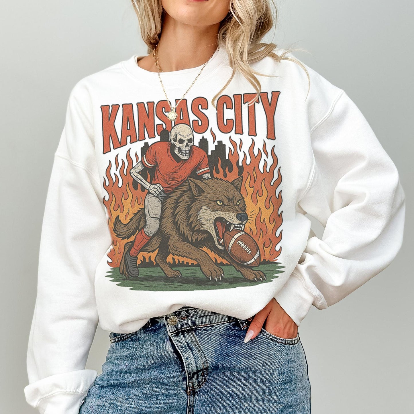 Kansas City Football 90s Style Shirt, Kansas City Football Crewneck Sweatshirt, Retro Football Shirt, Kansas City Fan Gifts