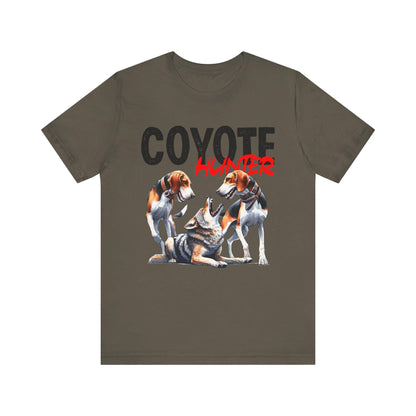 Coyote Hunter Graphic Tee: Outdoorsmen Wildlife Shirt