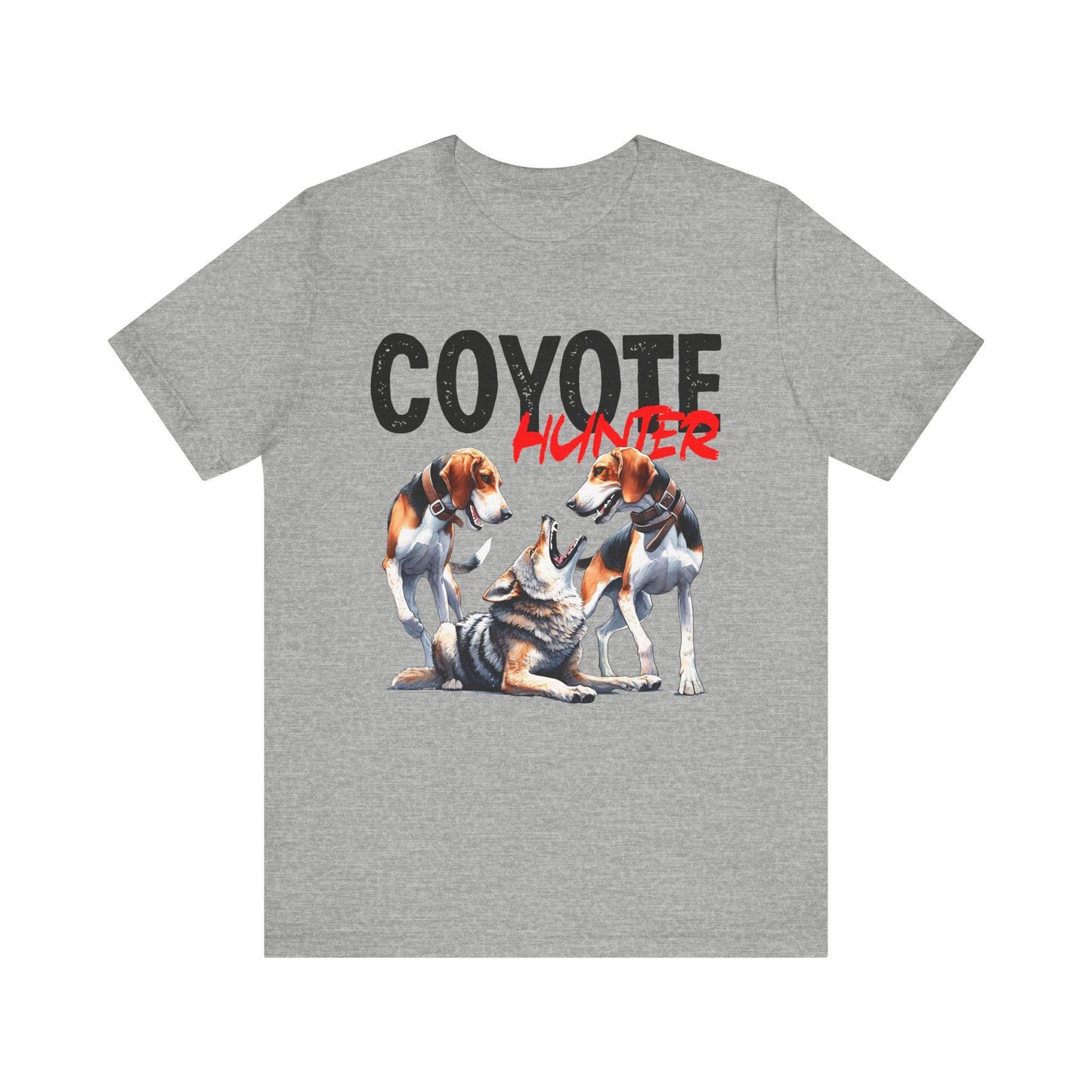 Coyote Hunter Graphic Tee: Outdoorsmen Wildlife Shirt