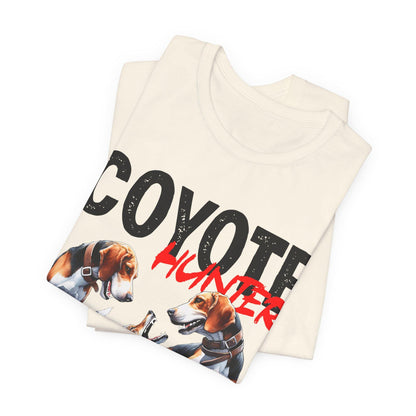 Coyote Hunter Graphic Tee: Outdoorsmen Wildlife Shirt