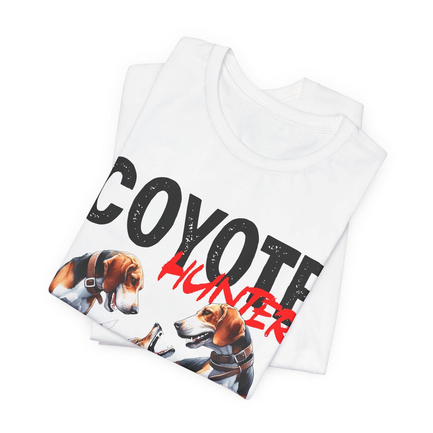 Coyote Hunter Graphic Tee: Outdoorsmen Wildlife Shirt