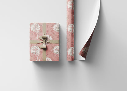 Baptism Wrapping Paper Christian Theme | Watercolor Coquette Style Gift Wrap for Girls | Christening Present Paper #3