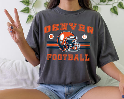 Denver Football Retro 90s Style Sweatshirt, Game Day Shirt, Denver Football Shirt, Sunday Football Shirt, Denver Crewneck Tee