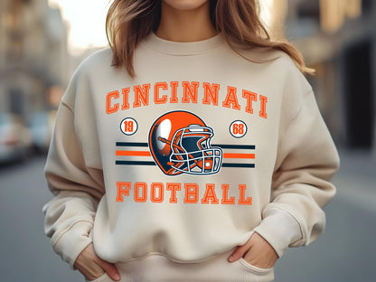 Cincinnati Football Shirt For Him, Vintage Cincinnati Sweatshirt, Cincinnati Football Retro Gift, Cincinnati Gift For Her, Cincinnati Team