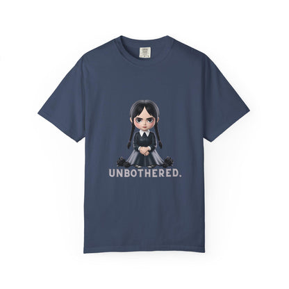 Unbothered Wednesday Addams Inspired T-Shirt | ADULT Gothic Aesthetic Comfort Colors Tee | Spooky Season Streetwear Unisex Shirt