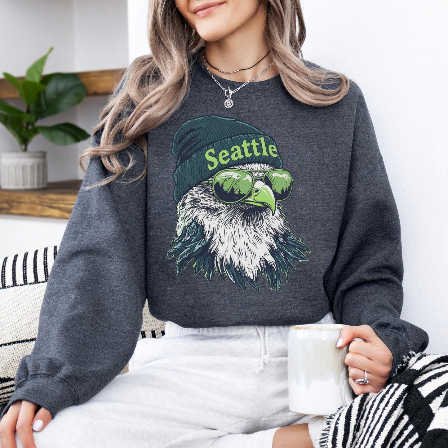 Seattle Football Sweatshirt, Retro Sports Fan Shirt, Game Day Gift Tee, Seattle Mascot Sweatshirt, Seattle Football Fan, Seattle Team Shirt