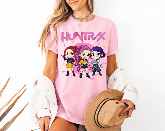 Kpop Demon Hunters Shirt, Huntrix Girl T-Shirt, Kpop idol group Shirt, Mira, Rumi, Joey Shirt,Demon Hunter Merch, Saja Boys Shirt