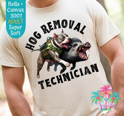 Hog Removal Technician T-Shirt: Funny Hunting Gift for Wildlife Lovers