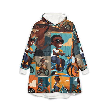 Vibrant Hooded Blanket: Unisex Polyester Fleece, Cozy Comfort