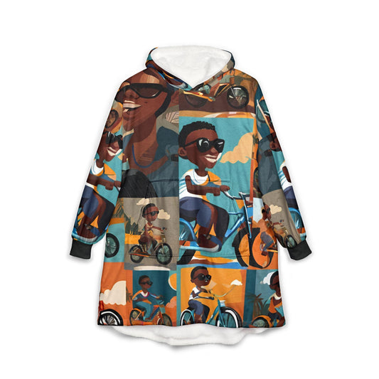 Vibrant Hooded Blanket: Unisex Polyester Fleece, Cozy Comfort