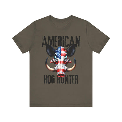 Adult American Hog Hunter Tee: Soft Graphic T-shirt for Hunters