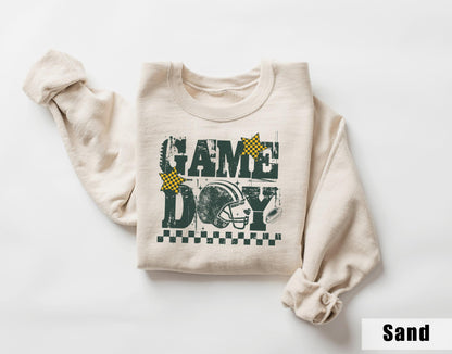Retro Green Bay Football Sweatshirt, Trendy Green Bay Football Fan Shirts, Green Bay Shirt, Game Day Shirt, Football Crewneck Sweatshirt