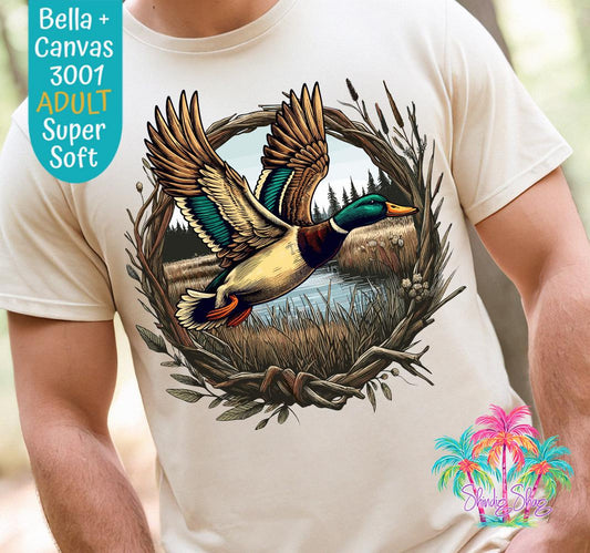 Mallard Duck Graphic Tee: Outdoorsman Gift