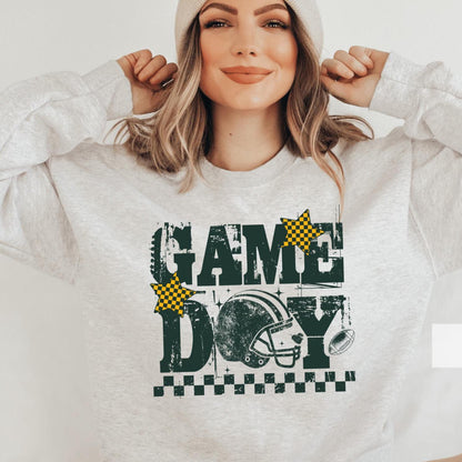 Retro Green Bay Football Sweatshirt, Trendy Green Bay Football Fan Shirts, Green Bay Shirt, Game Day Shirt, Football Crewneck Sweatshirt