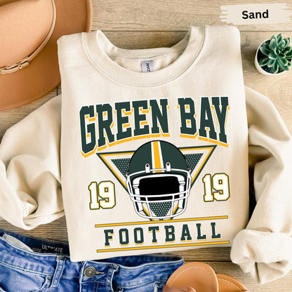 Vintage Green Bay Football Sweatshirt, Green Bay Football Shirt, Green Bay Mascot Sweatshirt, Retro Sports Fan Shirt, Game Day Gift T-Shirt