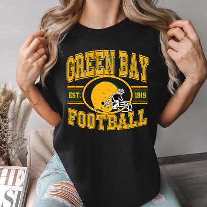 Vintage Green Bay Football Sweatshirt, Green Bay Football Shirt, Green Bay Mascot Sweatshirt, Retro Sports Fan Shirt, Game Day Gift T-Shirt