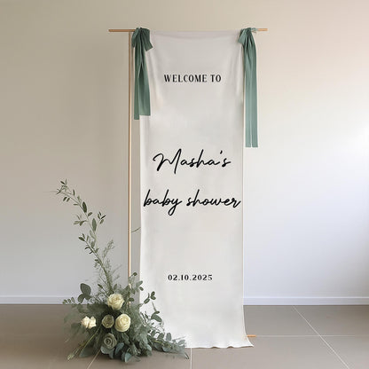 Custom Baby Shower Sign, Fabric Baby Shower Sign, Hello Baby Sign, Baby Shower Decorations, Baby Shower Welcome Sign, Oh Baby Welcome Sign