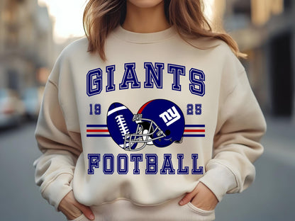 Giant Retro 90s Style Sweatshirt, New York Football Crewneck, NY Giant Shirt, New York Football Shirt, New York Fan Gift, New York Shirt