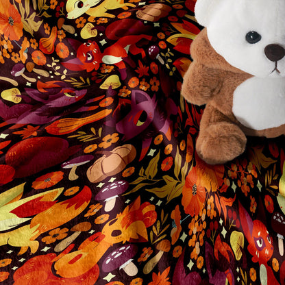 Vulpix Fleece Blanket, Cozy Throw Blanket for Bedroom and Living Room, Home Decor Throw Blanket, Soft Cotton Family Blanket Gift