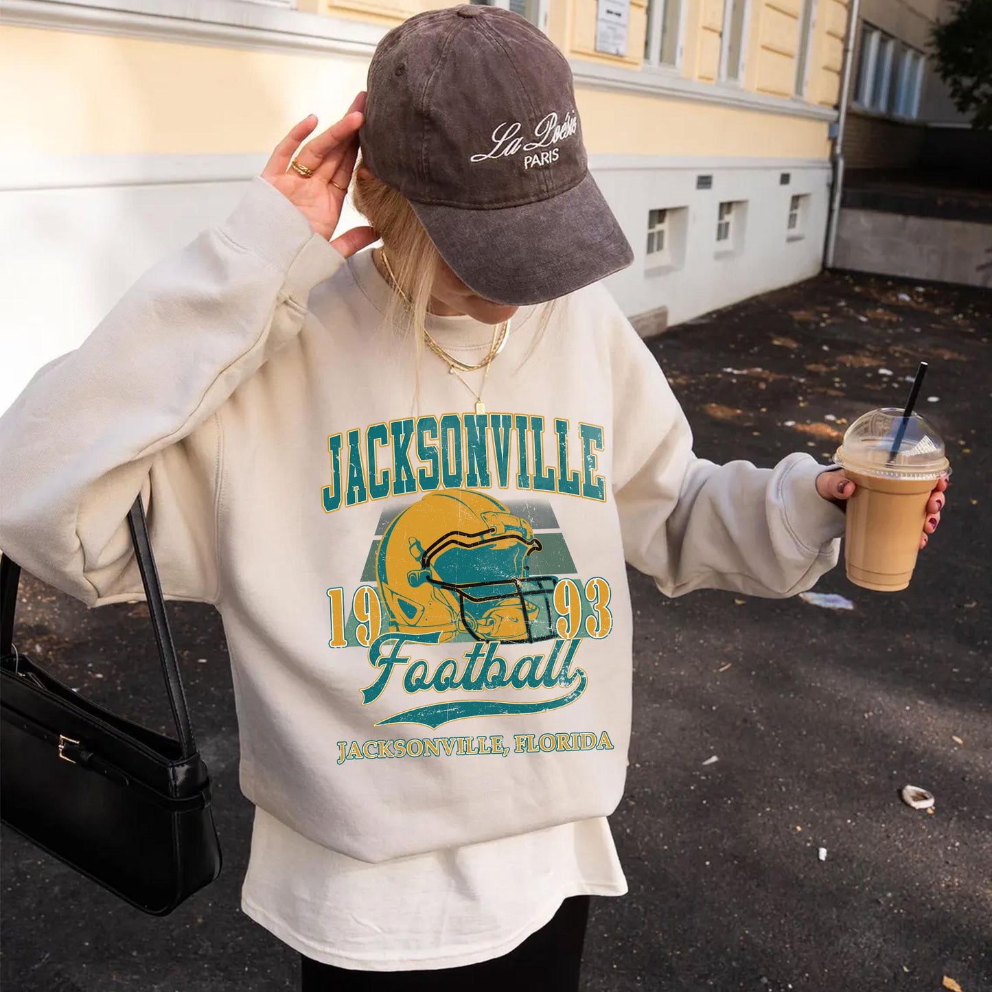 Retro Jacksonville Football 90s Style Sweatshirt, Jacksonville Football Shirt, Jacksonville Fan Shirt, Sunday Football Tee, Game Day Shirt