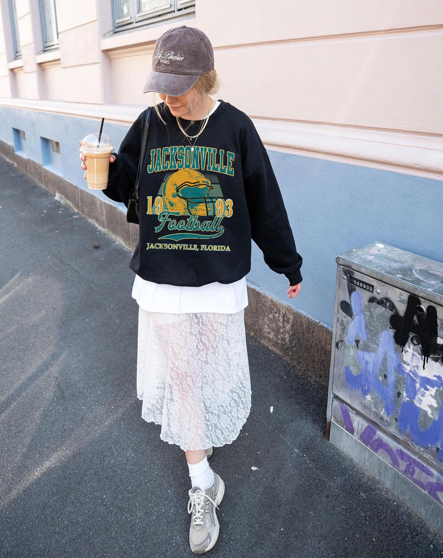 Retro Jacksonville Football 90s Style Sweatshirt, Jacksonville Football Shirt, Jacksonville Fan Shirt, Sunday Football Tee, Game Day Shirt