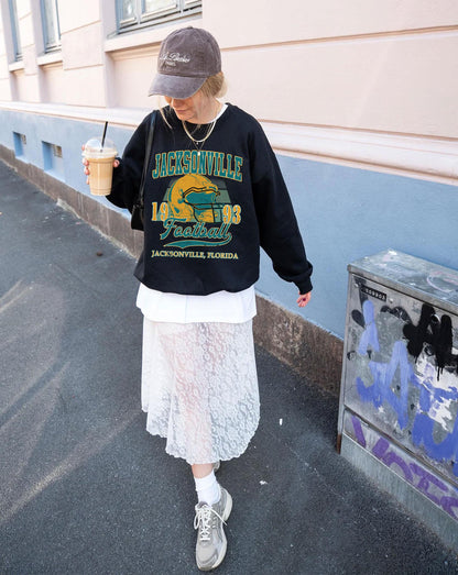 Jacksonville Football Vintage Style Sweatshirt, Jacksonville Football Shirt, Jacksonville Fan Shirt, Sunday Football Tee, Game Day Shirt