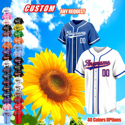 Custom Baseball Jersey, Personalized Print or Stitch Name Number, Baseball Lover Gift, Matching Baseball Jersey Uniform for Men Women Youth