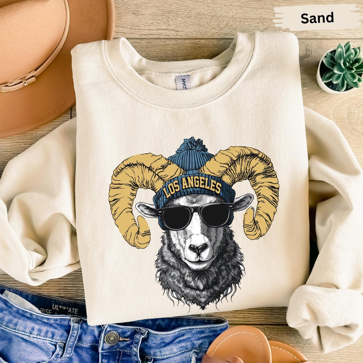 Los Angeles Team Mascot Sweatshirt, Los Angeles Football Sweatshirt, Game Day Sweatshirt, LA Game Day Sweatshirt, Retro LA Fan T-Shirt